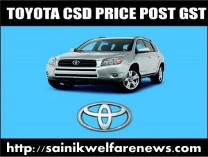 Toyota Car CSD Price
