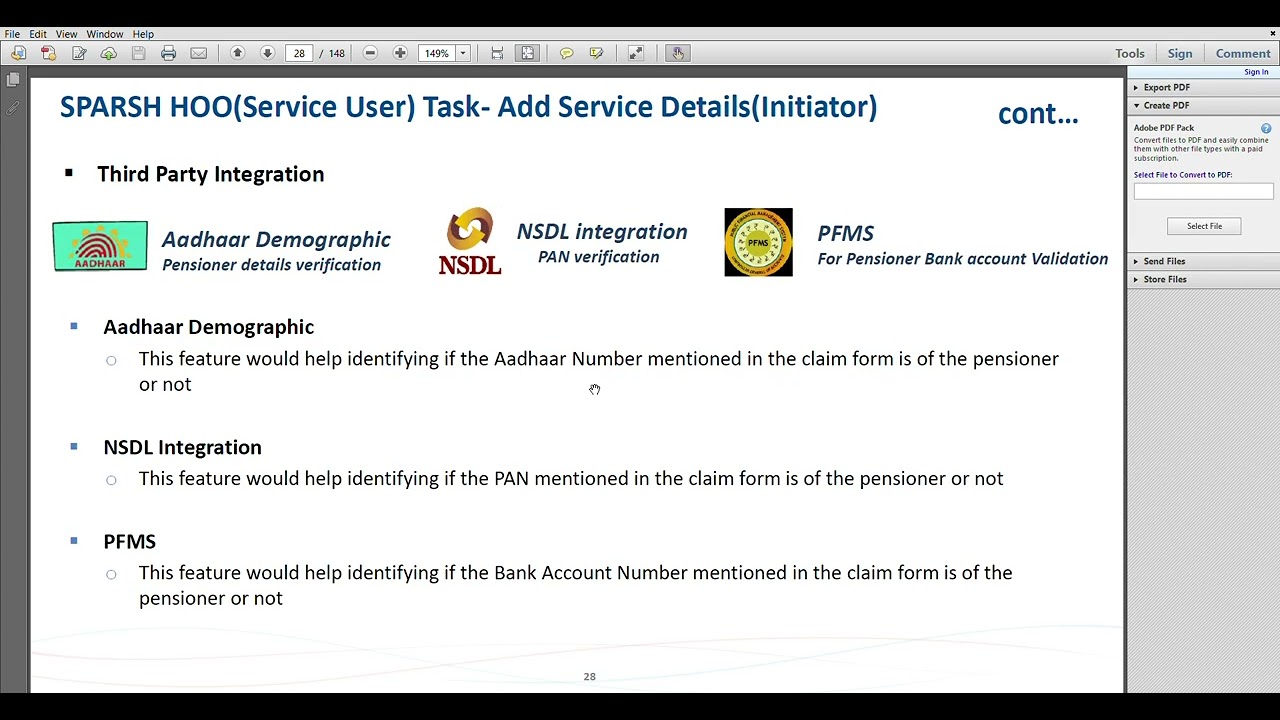 Role of HOOs under SPARSH - (3) Add service details