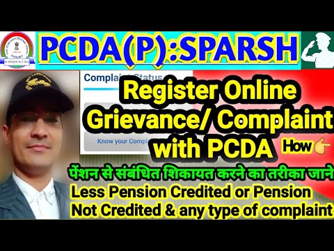 🪖SPARSH : Online Grievance/Complaint with #pcda wrt Non Credit of Pension or Less Credit of Pension👉