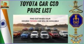 Toyota Car CSD Price list