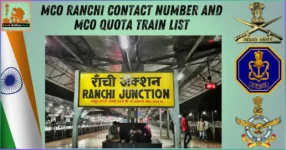 MCO Ranchi contact number and MCO Quota Train List