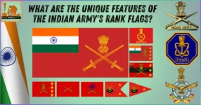 What are the unique features of the Indian Army's rank flags?