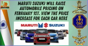 Maruti Suzuki will raise automobile pricing on 01 February