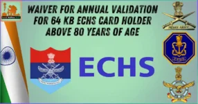 Waiver for Annual Validation for 64 Kb ECHS Card Holder above 80 Years of Age