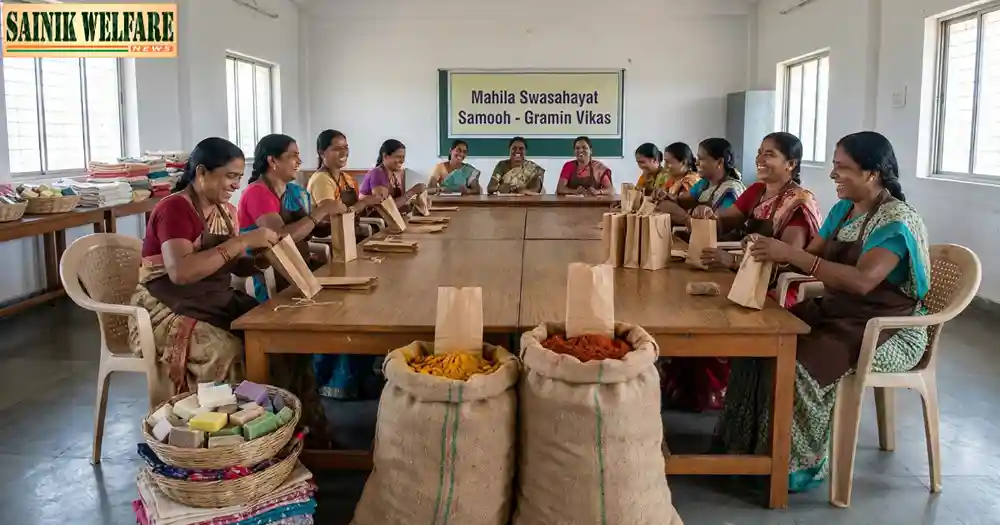 She Mart Scheme 2026: क्या है और कैसे ग्रामीण महिलाओं की जिंदगी बदलेगी? 1 Rural Women Working In Self Help Groups Making Traditional Products