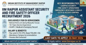 IIM Raipur Assistant Security and Fire Safety Officer Recruitment