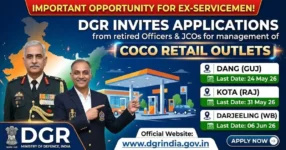 DGR COCO Retail Outlet Scheme 2026 for Ex-Servicemen
