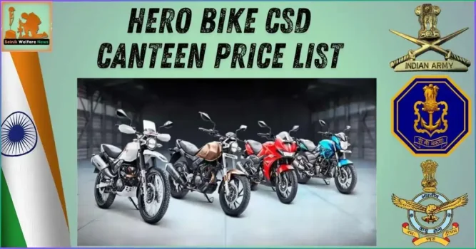 Hero Bike CSD Canteen Price List