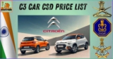 C3 Car CSD Price list updated December 2024