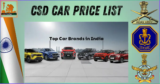 Car CSD Price list updated December 2024