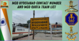 MCO Hyderabad contact number and MCO Quota Train List