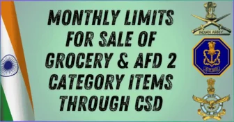 CSD Monthly limits for sale of Grocery & AFD 2 Category items