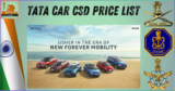 TATA Car CSD price list updated December 2024