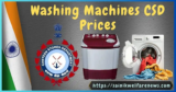 Washing Machine CSD Price List updated October 2025