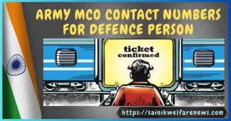 MCO Contact Numbers & MCO Quota Train list for Defence Personnel