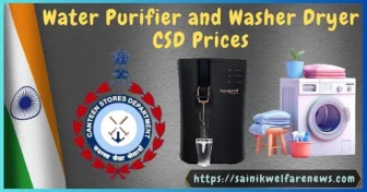 Water Purifier and Washer Dryer CSD Prices updated September 2024